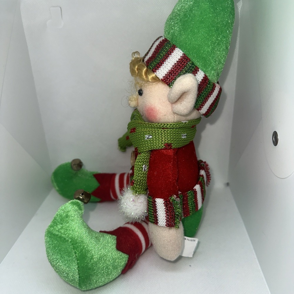 Shelf Sitter Christmas Holiday Elf Stuffed Pixie 12" - Picture 4 of 7